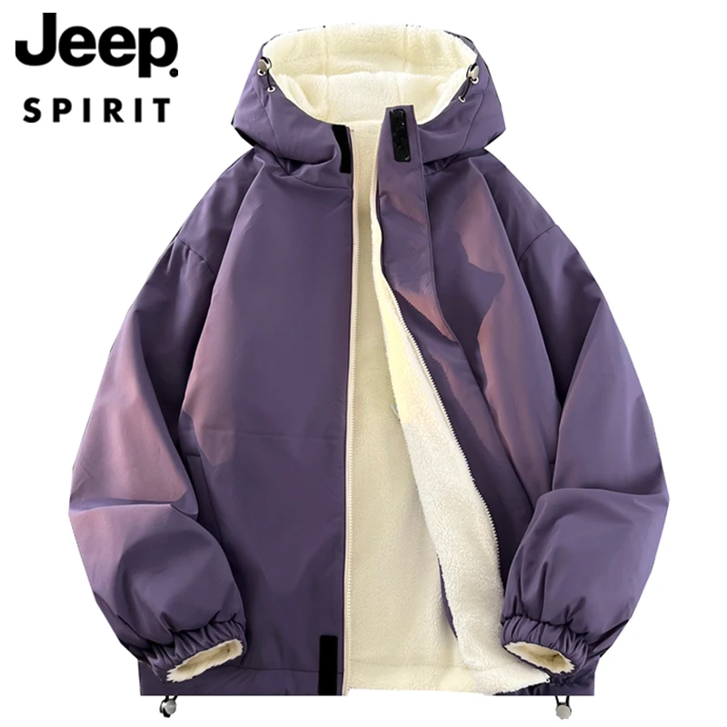 JEEP SPIRIT 吉普运动  户外防风保暖冲锋衣男女秋冬季加厚夹克