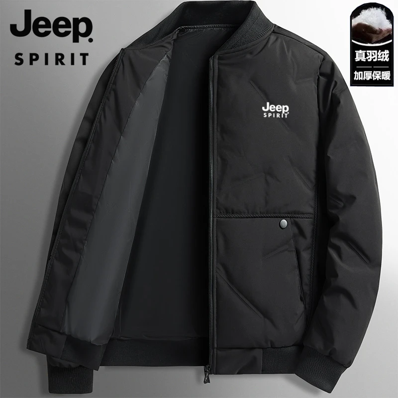 JEEP SPIRIT 吉普时尚 休闲高档羽绒服男款大码夹克冬季御寒外套