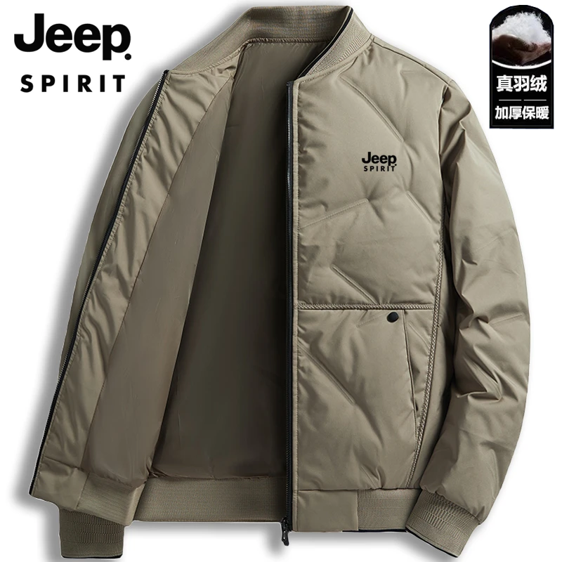 JEEP SPIRIT 吉普休闲 高档羽绒服男款休闲夹克冬季御寒加厚外套