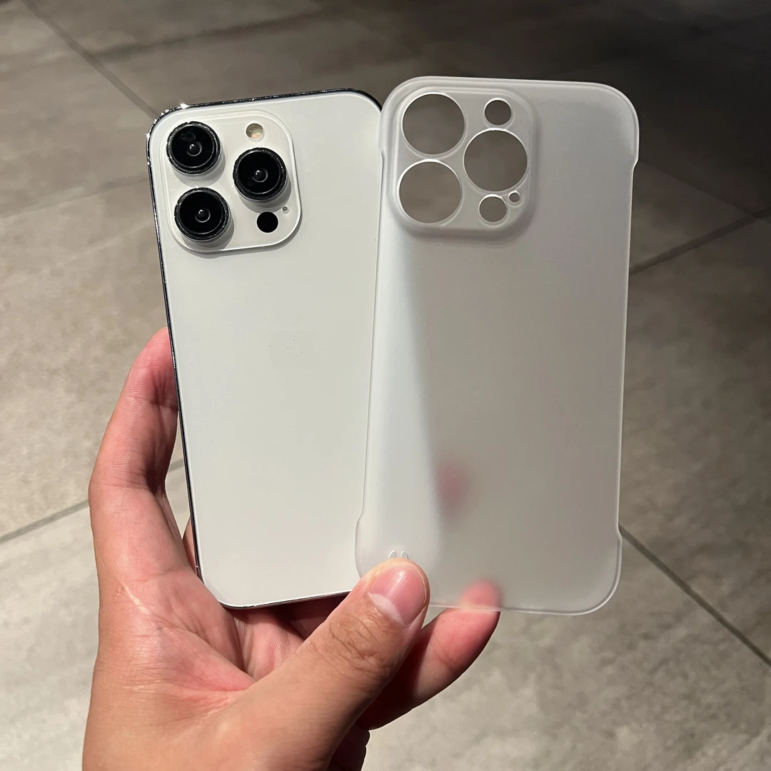 无边框磨砂不发黄iphone15promax手机壳适用苹果14plus/13防指纹1