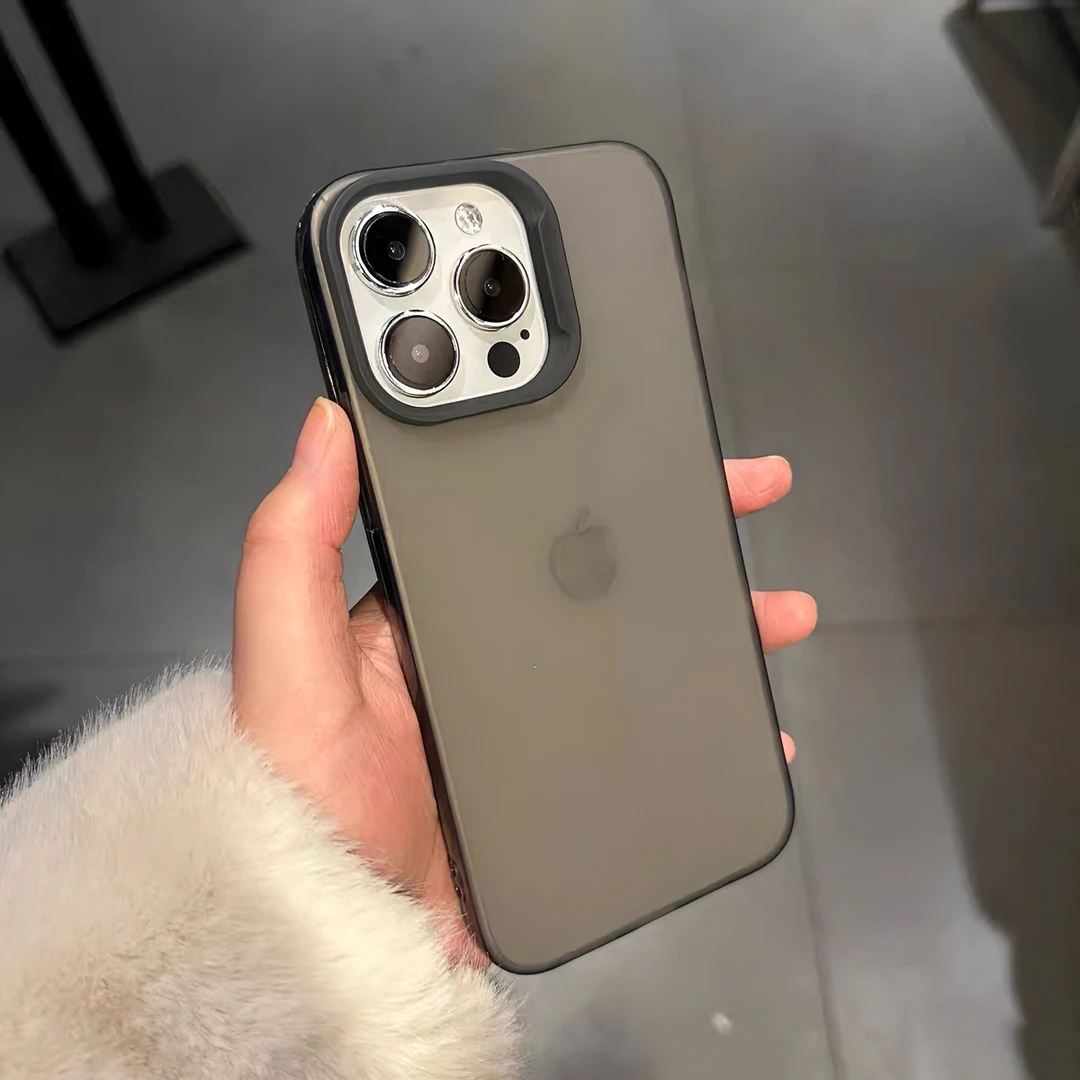 简约磨砂防指纹iphone15promax手机壳适用苹果14pro/13全包12防摔