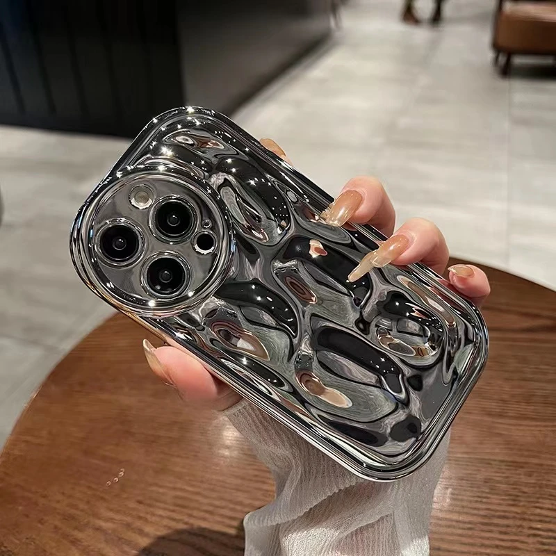 高级感陨石纹15电镀iphone14promax手机壳适用苹果13全包12女款11