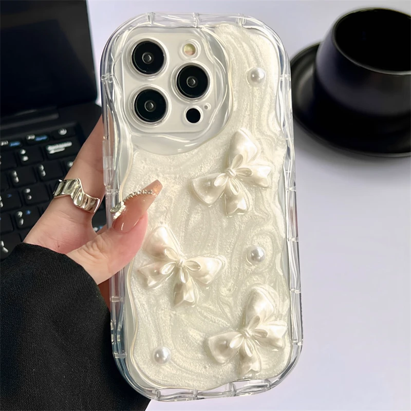 仙女滴胶立体蝴蝶结iphone15promax手机壳适用苹果14pro/13全包12
