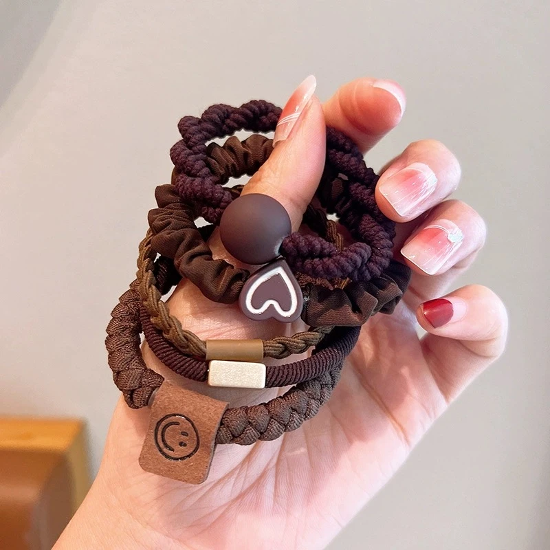 高弹力耐用皮套头绳皮筋女扎头发百搭橡皮筋简约成人发圈2024新款