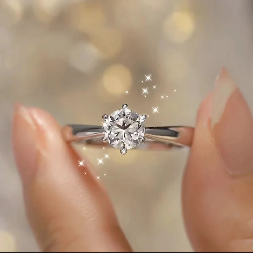 925银莫桑石银制品 【周家皇冠】S925银时尚经典简约轻奢精致气质女