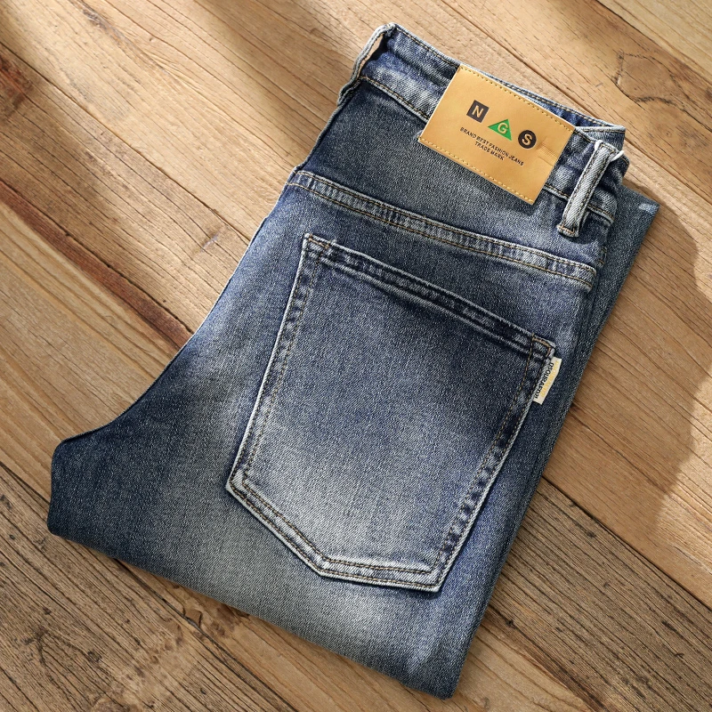 男士牛仔裤春秋款潮牌宽松直筒裤2025春秋新款弹力高端休闲长裤子