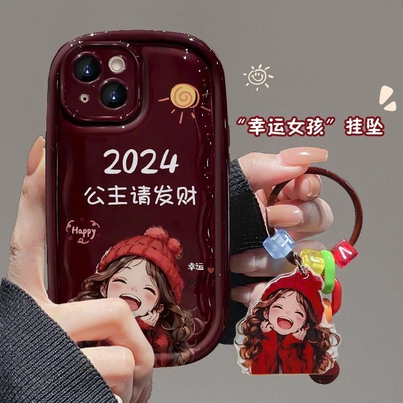 富典适用于苹果13华为OPPORENO7小米vivoS18胖波浪iPhone14手机壳