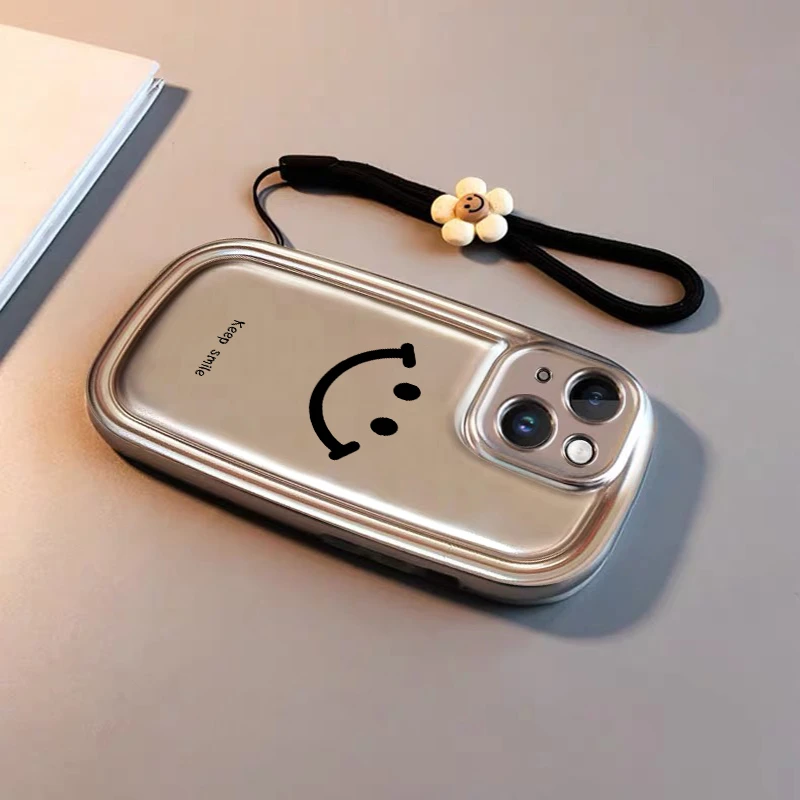 富典保持微笑苹果iPhone15/14/13华为OPPO小米vivo肥皂银壳防摔