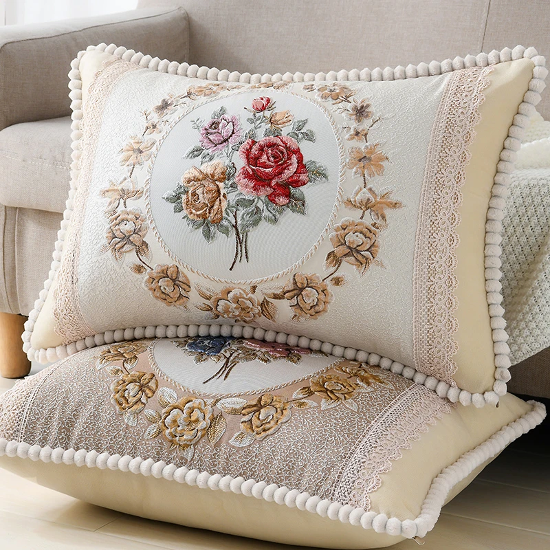 抱枕沙发靠枕床头靠垫护腰大靠背垫汽车腰枕欧式客厅抱枕套不含芯