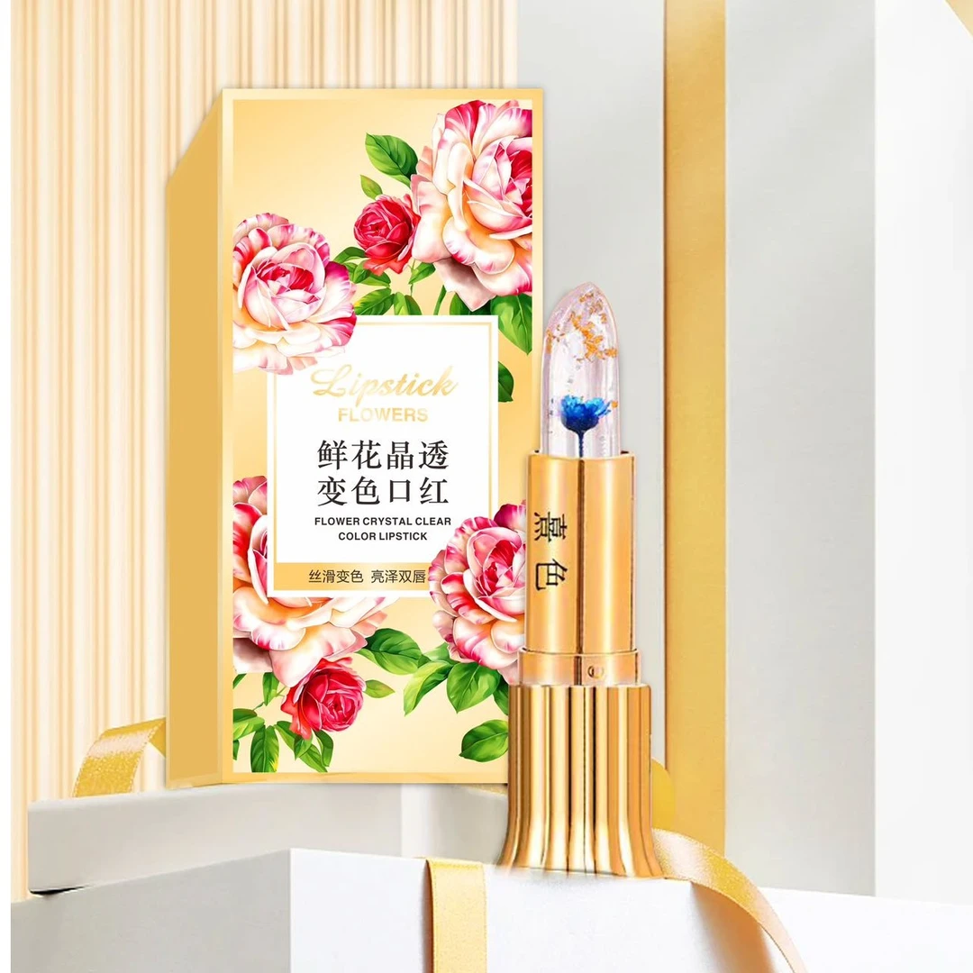 熹色品牌鲜花晶透变色口红修饰唇色化妆品防干裂
