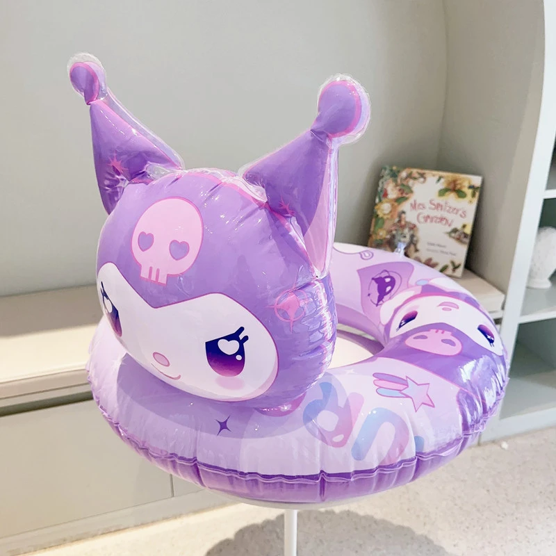 库洛米儿童游泳圈卡通女宝宝腋下圈初学者救生圈加厚立体造型座圈