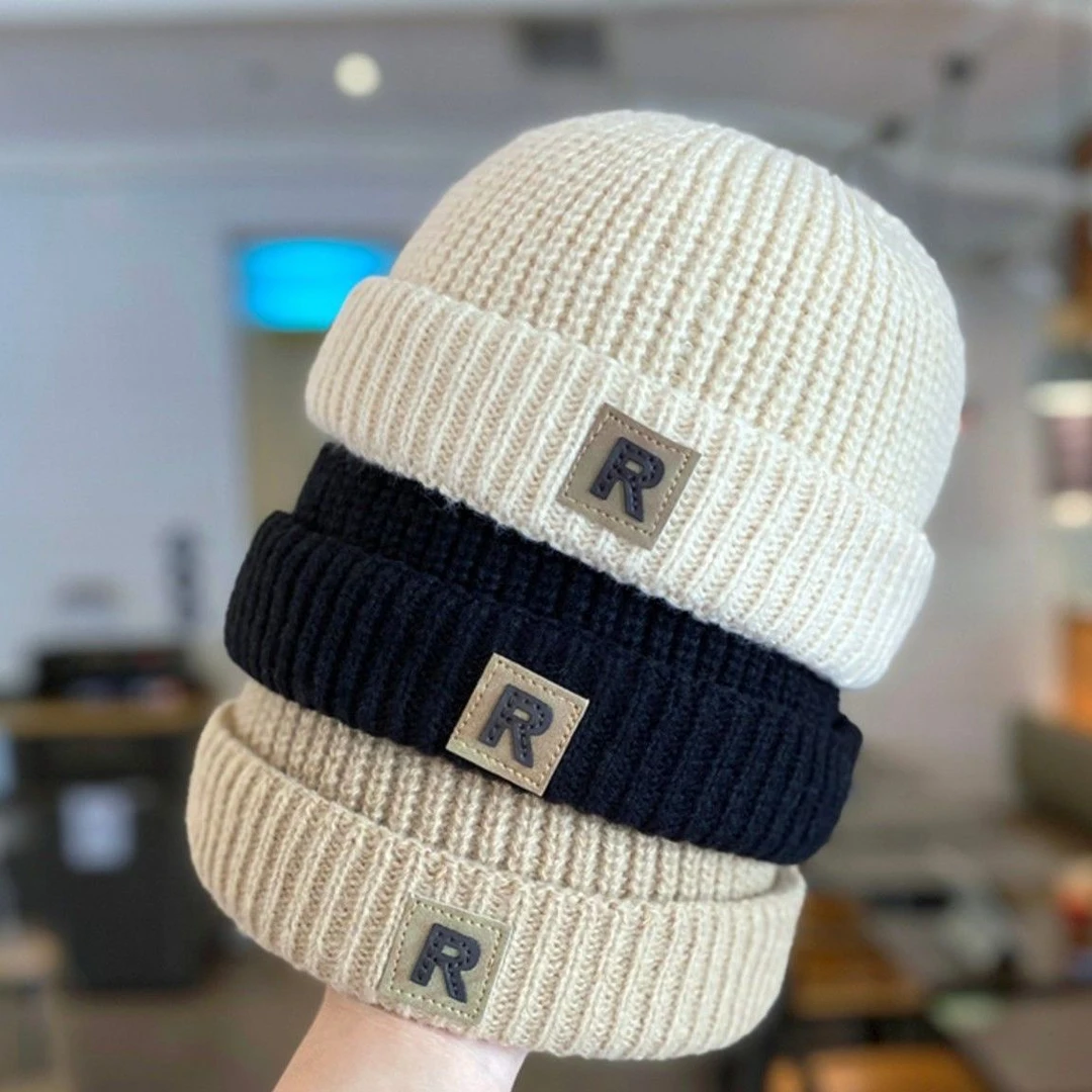 宝宝帽子韩系儿童秋冬针织地主帽男童女童保暖套头帽洋气瓜皮帽潮