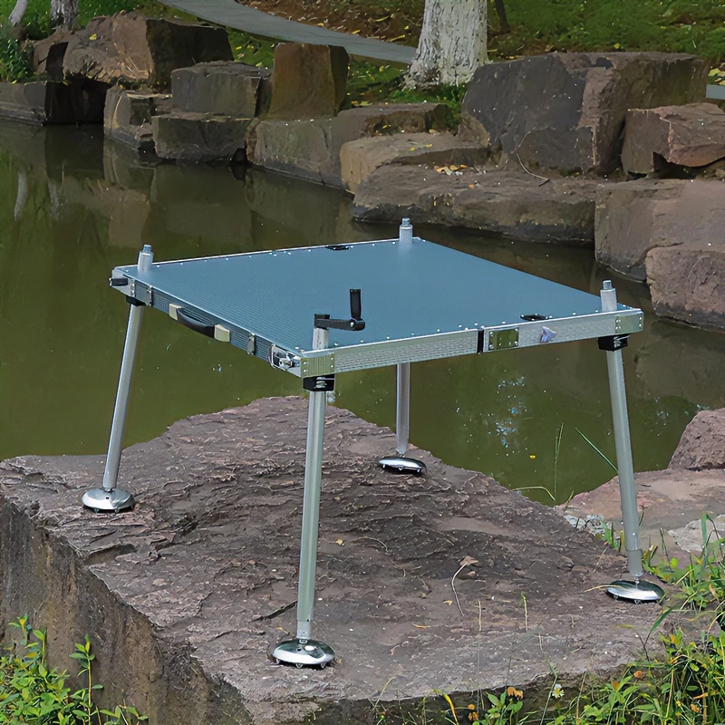 江宇铝镁合金免下水钓鱼处理调节外八字加粗腿大钓台方便耐用