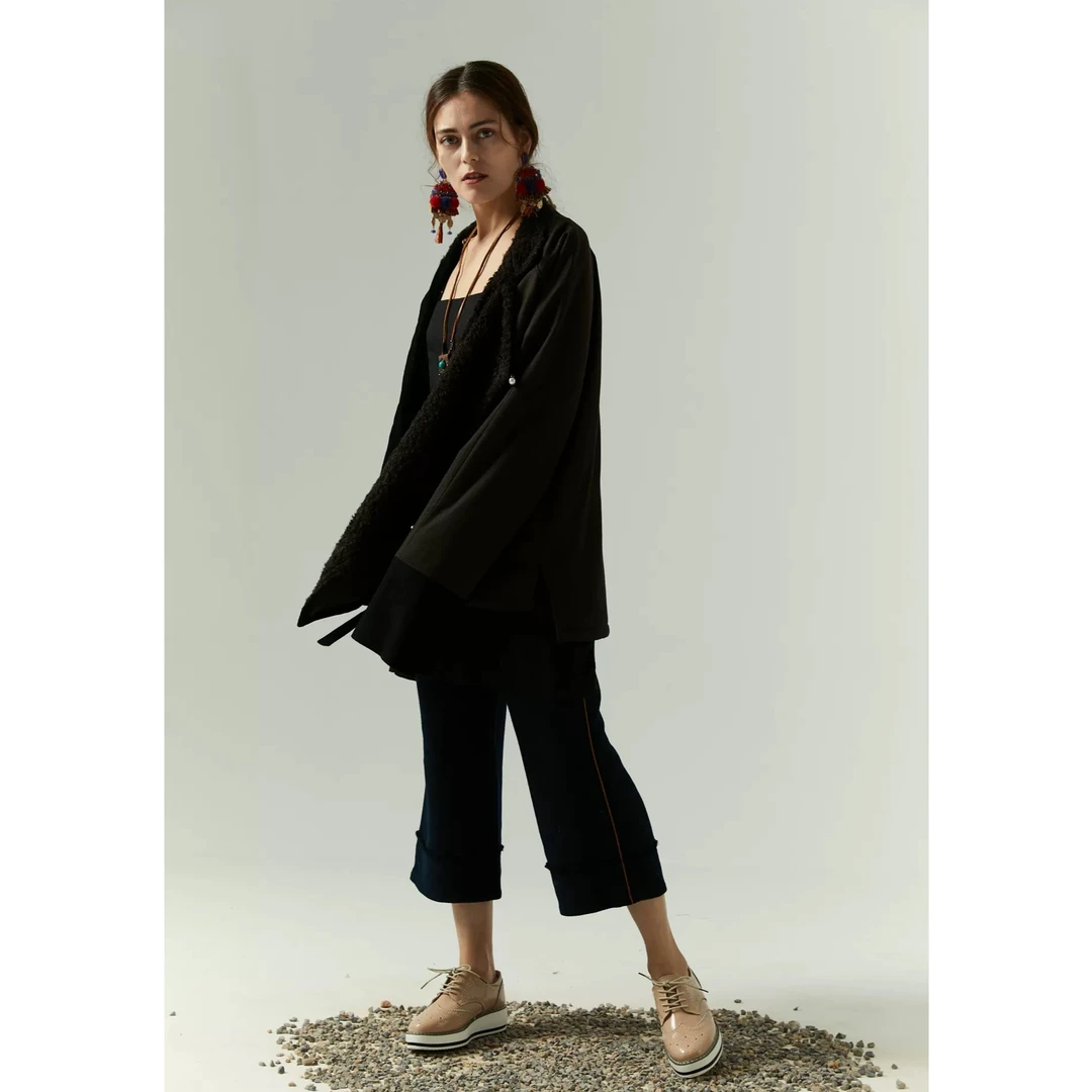 KHAWACAN原创设计羊毛面料藏式男女同款外套