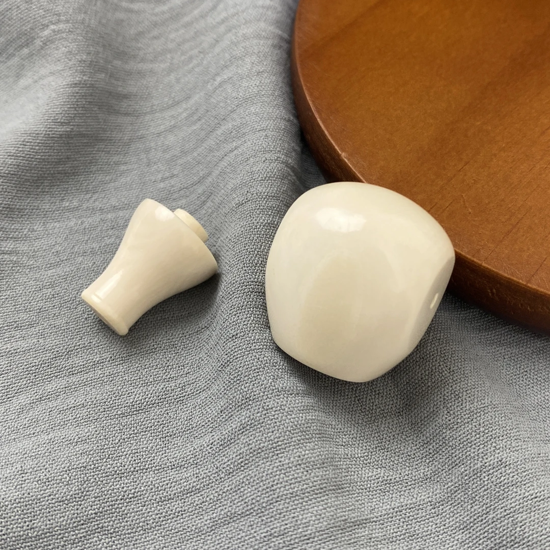 CWX0363天然猛犸牙分体大三通配珠22x21x41 支持鉴定 假一赔四