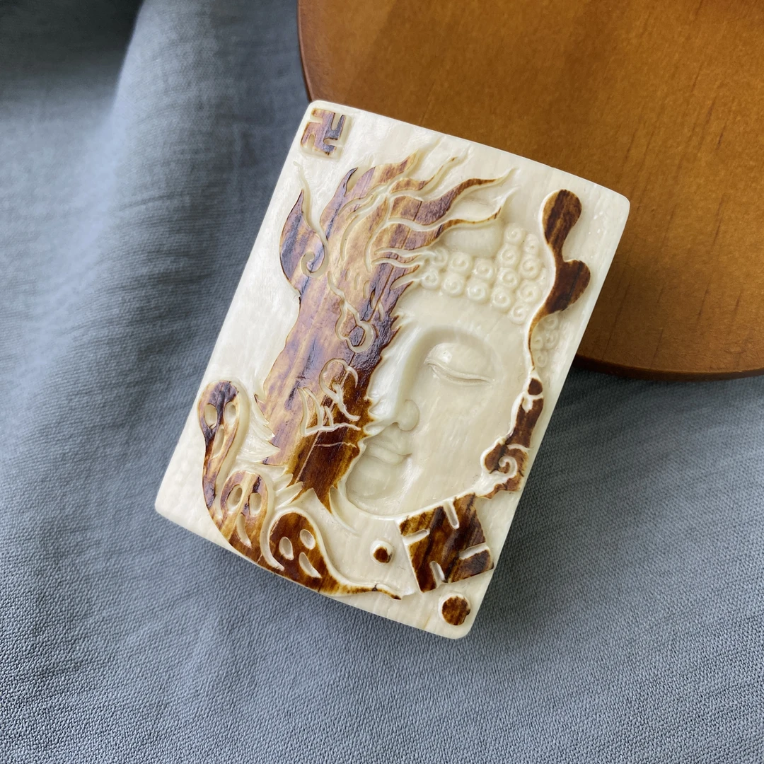 XY0954天然猛犸牙一念之间41X55X17{支持鉴定 假一赔四}