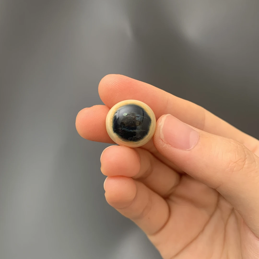 LY1015天然猛犸牙精品蓝眼单珠 16mm 3.5g{支持鉴定 假一赔四}