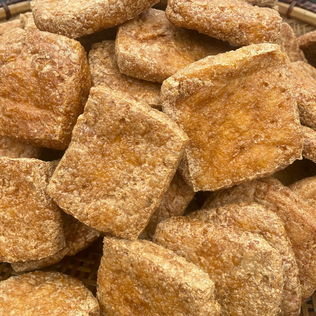 湖南邵阳隆回农村乡里柴火香油豆腐纯菜籽油炸豆腐油泡豆腐