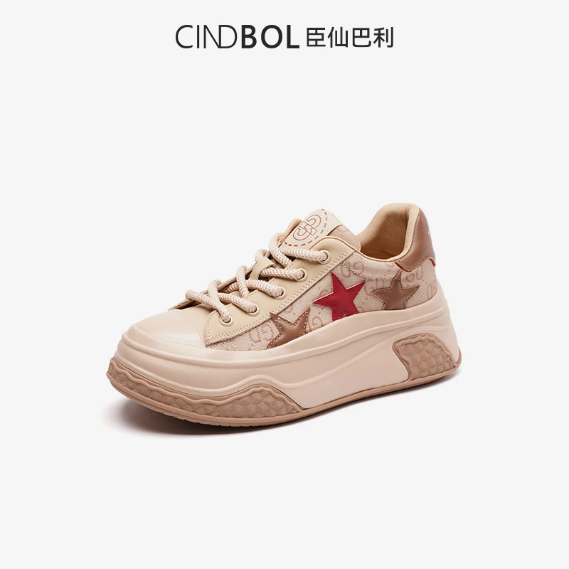 CINDBOL/臣仙巴利板鞋厚底板鞋运动时尚百搭夏季复古潮流低帮1901