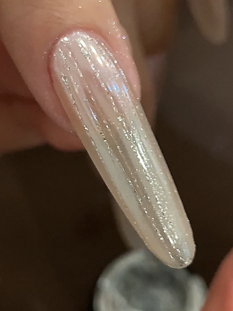 爆闪银色拉丝胶像星星一闪一闪