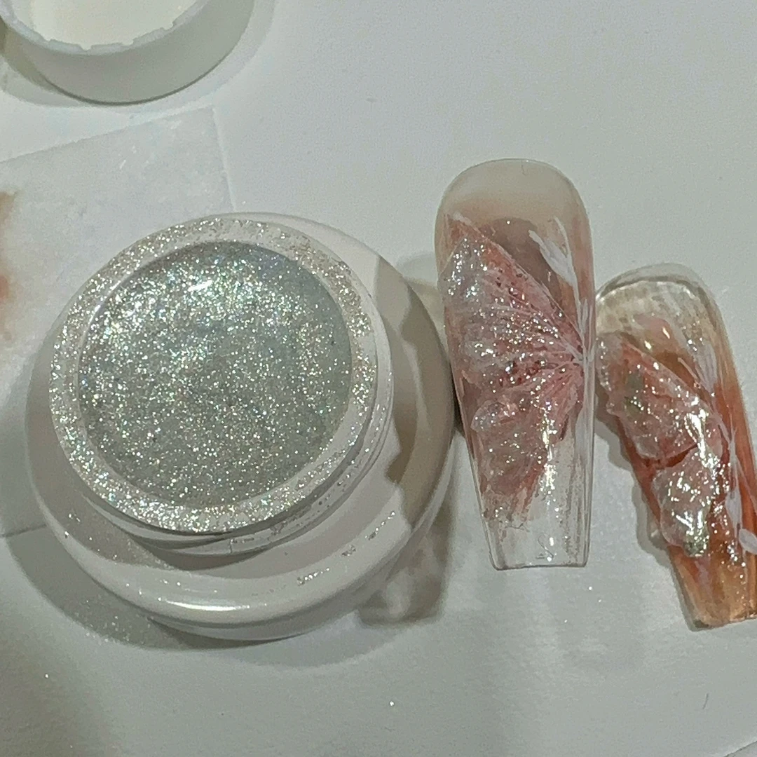 由梨高密度美甲款式提亮高光罐装用水润润质感闪闪亮亮的胶