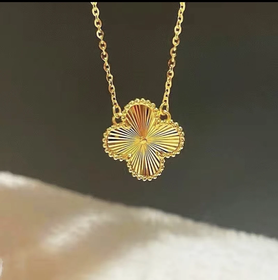 铜合金项链 四叶草项链