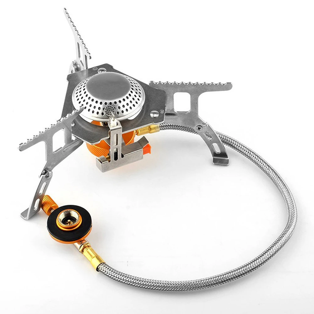 分体式野营气炉便携野餐扁气炉具电子打火炉头 户外炉头炉具烧烤