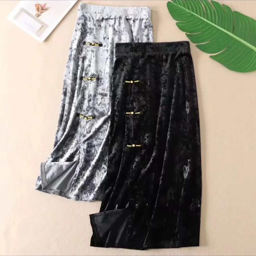 【蝴蝶】新中式国风时尚休闲百搭复古中国风秋冬半身裙