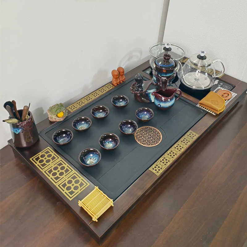 茶具套装家用全自动茶盘底部上水烧水壶一体功夫泡茶台整套大茶海