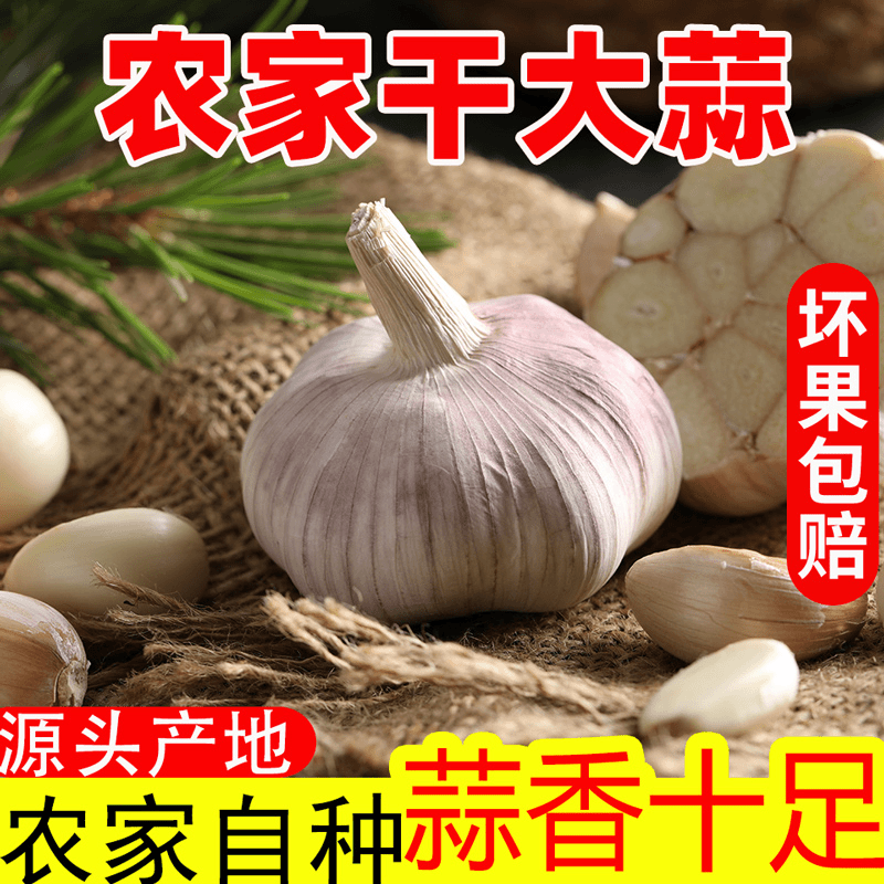 【下单速发】特价干蒜5斤紫白皮产地直发干大蒜头1斤2斤3斤9斤可选