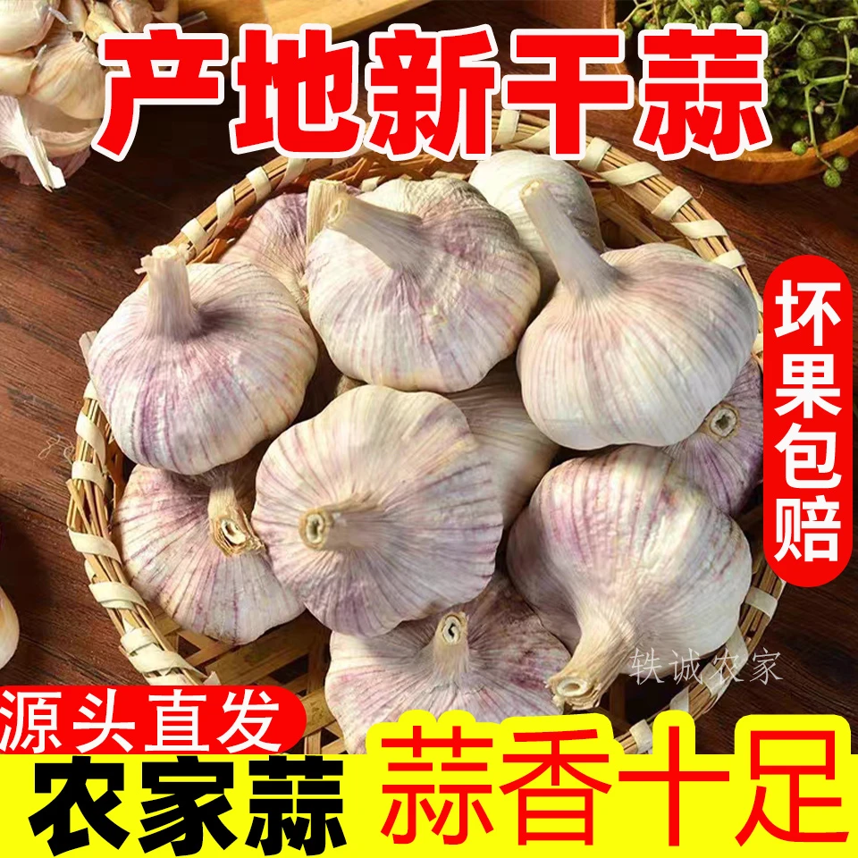 （产地直发）农家干蒜5斤紫白皮杞县特产干大蒜头1斤2斤3斤9斤蔬菜