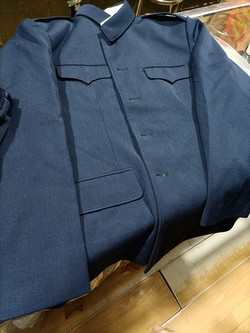 老式蓝色马裤呢套装，男式冬季藏青色外套