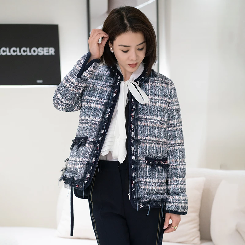 潮石轻奢小香风90加厚羽绒服T54423580