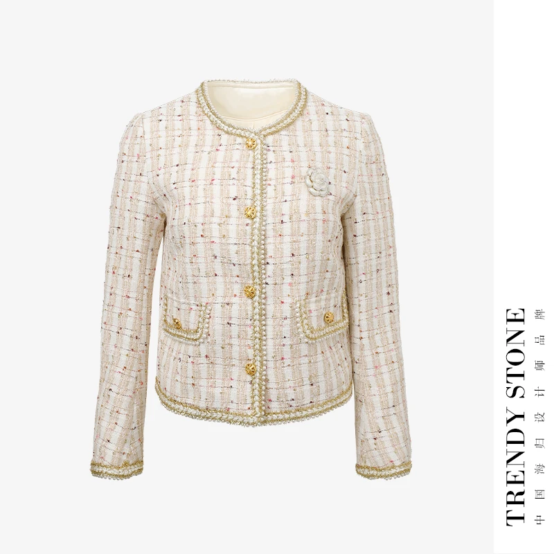 潮石高定小香风外套法式高端设计师气质感外套T44039020