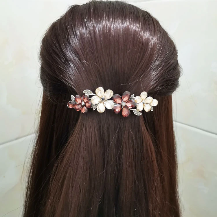 发饰马尾弹簧夹成人妈妈顶夹横夹发卡发夹优雅韩版气质百搭头饰