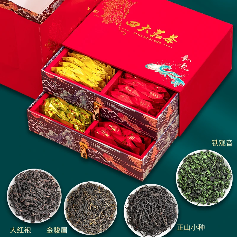 【周哥精选】节日送礼大红袍金骏眉正山小种铁观音四大名茶装礼盒装