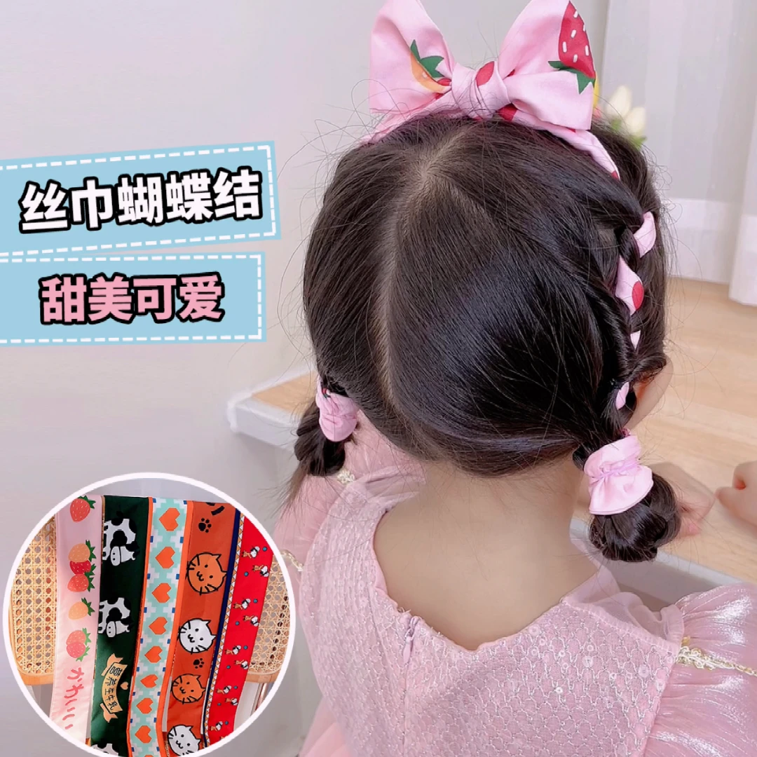 银迈儿童款多种图案可爱发带不伤发发夹发卡女童宝宝蝴蝶结蝴蝶