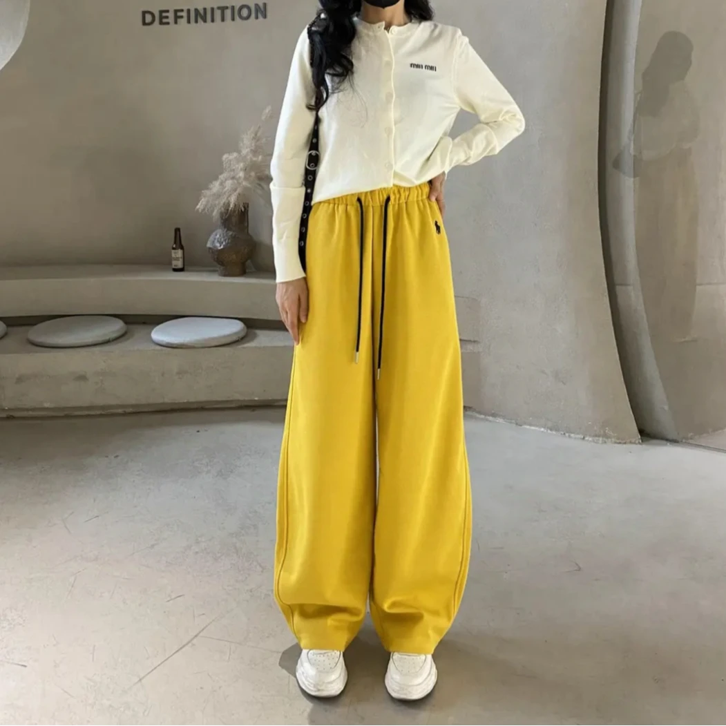 刺绣香蕉裤阔腿宽松洋气显瘦休闲百搭春季弯刀裤女款爆款2025新款