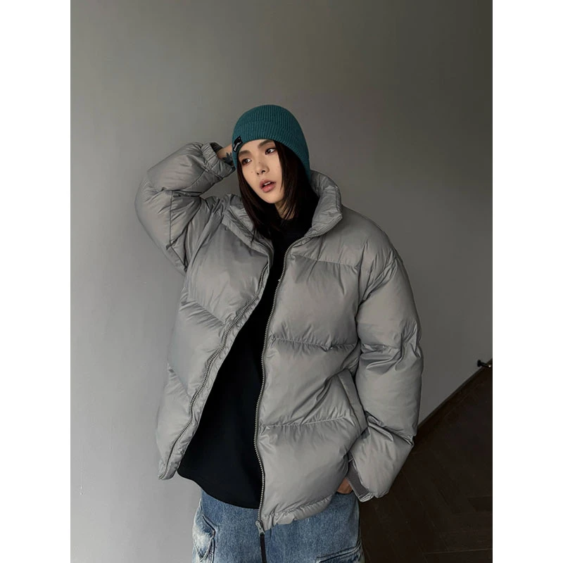 潮牌新国标90白鸭绒三防羽绒服男冬季加厚宽松简约情侣外套