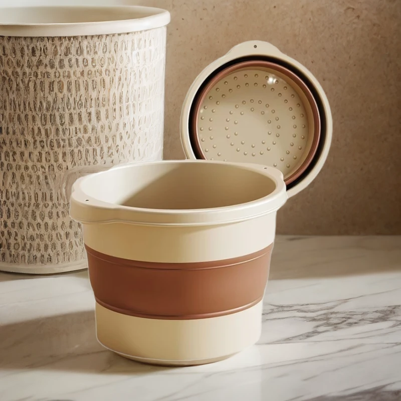 折叠泡脚桶家用折叠足浴盆按摩洗脚盆居家宿舍便捷脸盆足浴桶托管