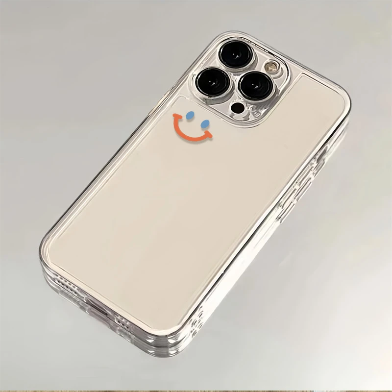 简约微笑苹果15华为P60荣耀90小米OPPO/VIVO透明iPhone三星手机壳