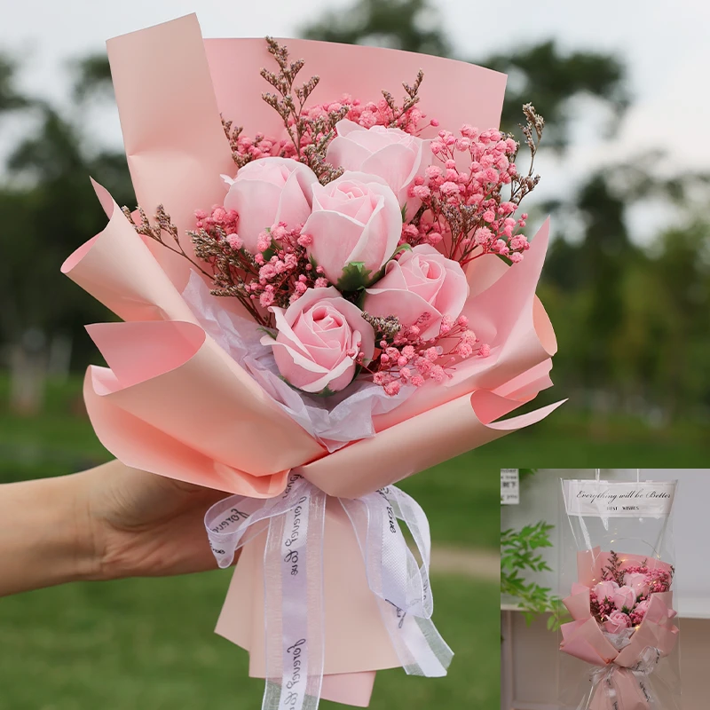 成人礼玫瑰花康乃馨花束孩子毕业送老婆员工女友生日礼物礼品