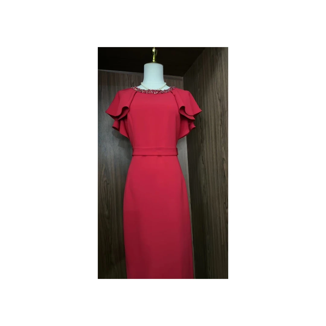 72162-10高端定制喜婆婆喜妈妈轻奢优雅显瘦婚礼礼服