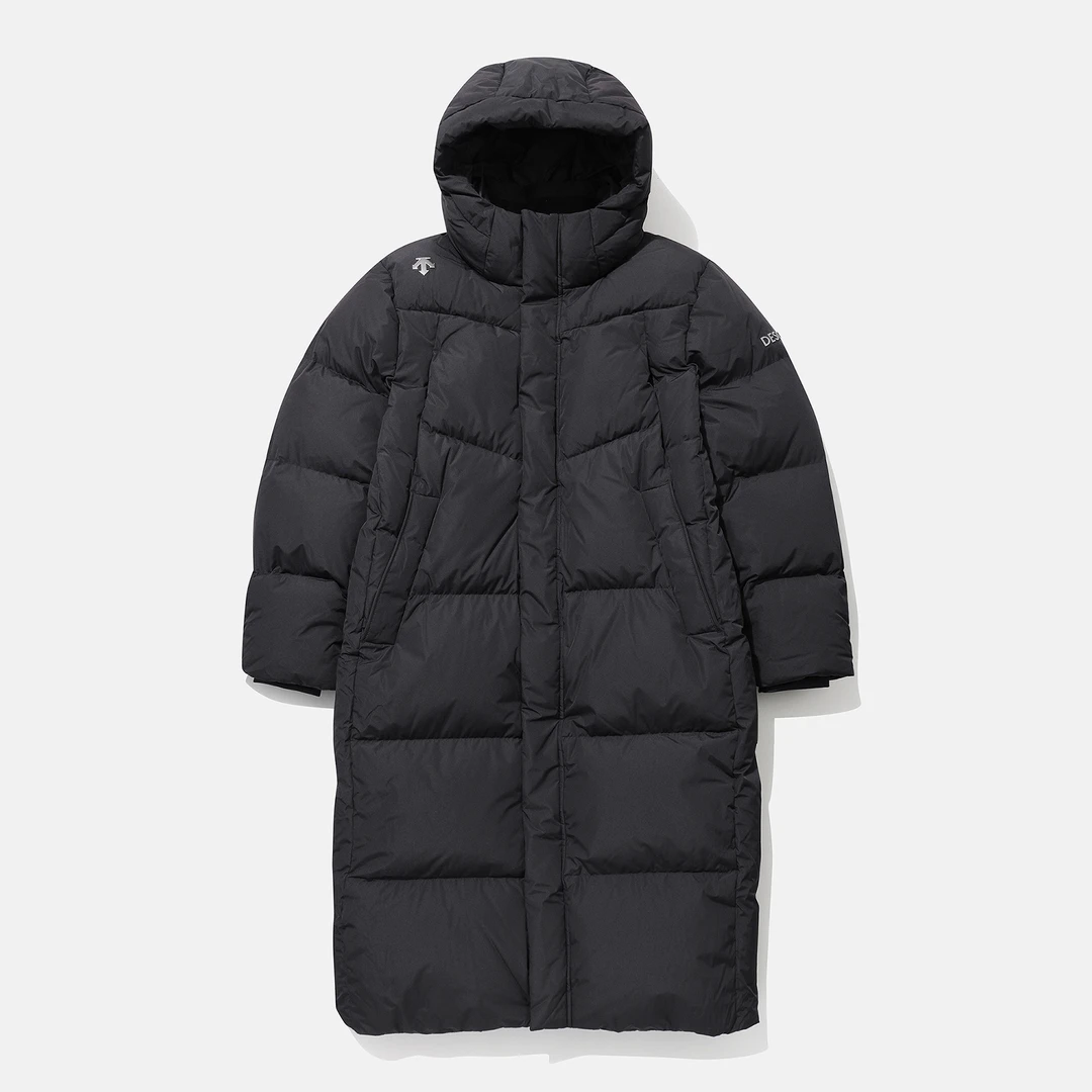 DESCENTE/迪桑特休闲连帽羽绒服长款男女冬季保暖SP323SDJ91