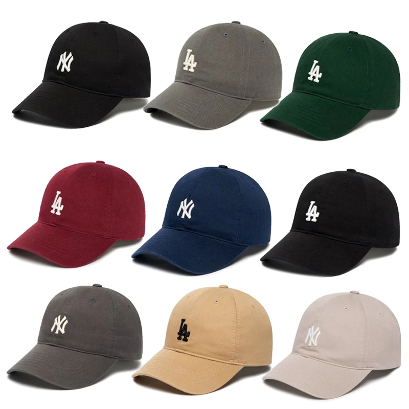 韩乐购【预售】MLB男女刺绣小标软顶棒球帽运动休闲遮阳3ACP7701N