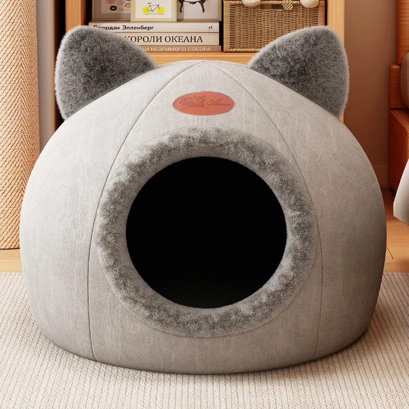 猫窝冬天保暖猫咪用品大全睡袋封闭式猫头窝冬季封闭狗窝安全感