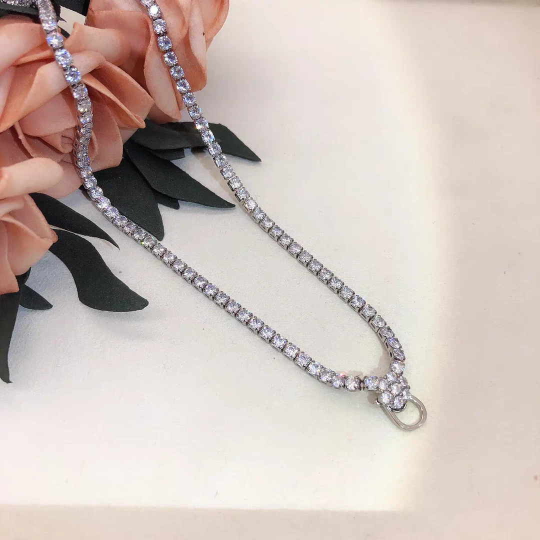 合金项链 《聚宝缘》人工钻万能扣头万能链 毛衣链轻奢时尚百搭