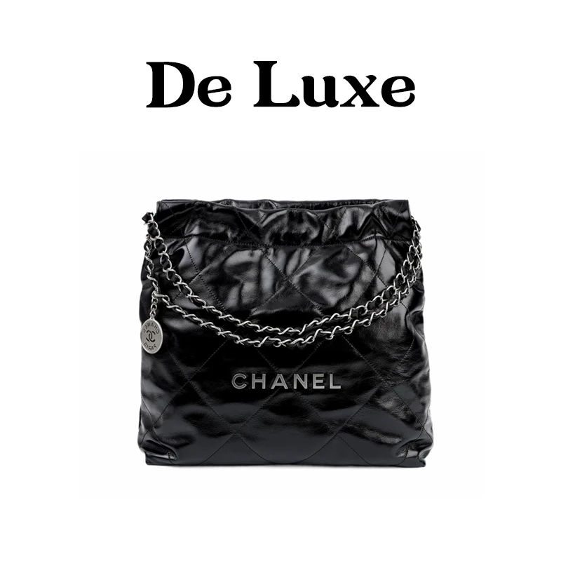 全新未使用 Chanel/香奈儿  22bag 黑银小号HOBO 托特包