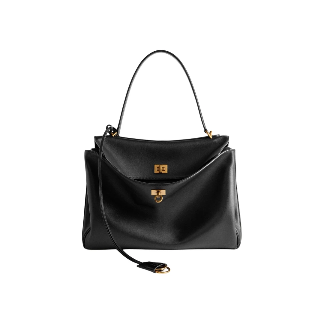 未使用 Balenciaga/巴黎世家 Rodeo仿旧五金黑金中号