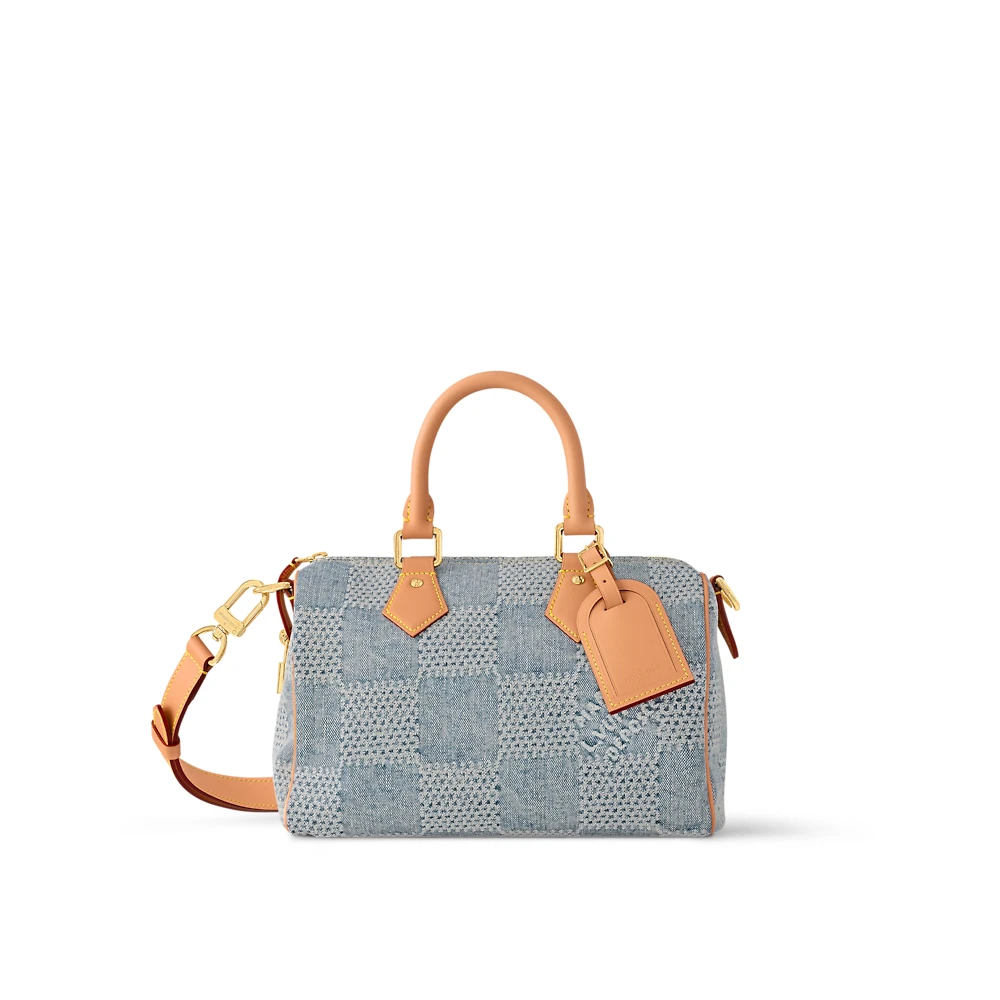 全新未使用 LV 新款单宁牛仔棋盘格speedy25